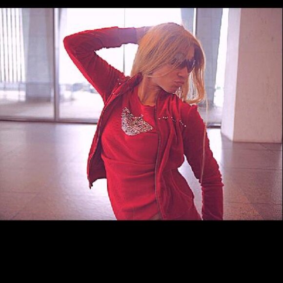 TWISTED HEART AMERICA 3 PIECE SWEAT SUIT SWAVORSKI CRYSTAL Y2K - Picture 8 of 15